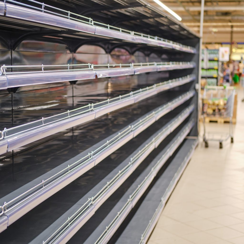 empty store shelves